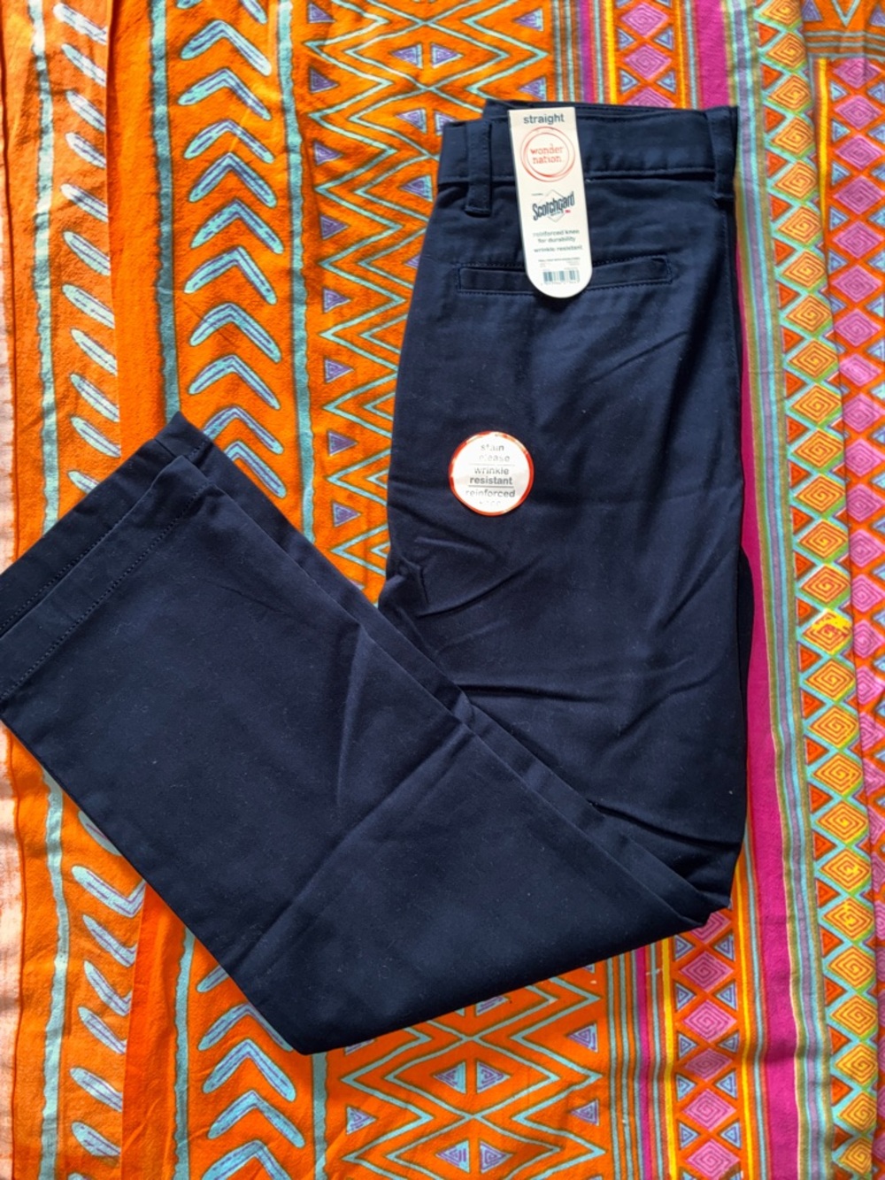 wonder nation Navy Straight Kids Pants